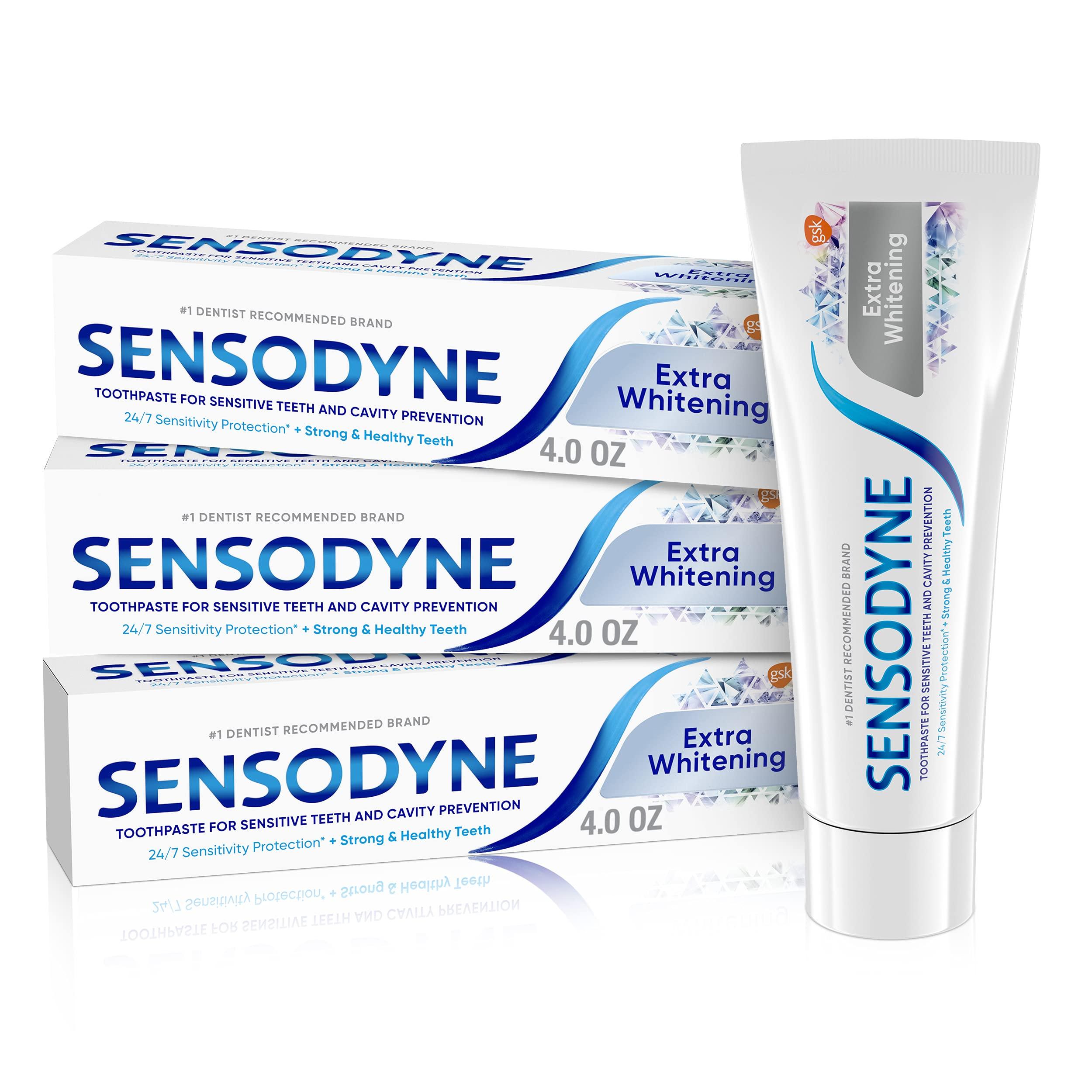 Sensodyne Extra Whitening Sensitive Teeth and Cavity Prevention Whitening Toothpaste