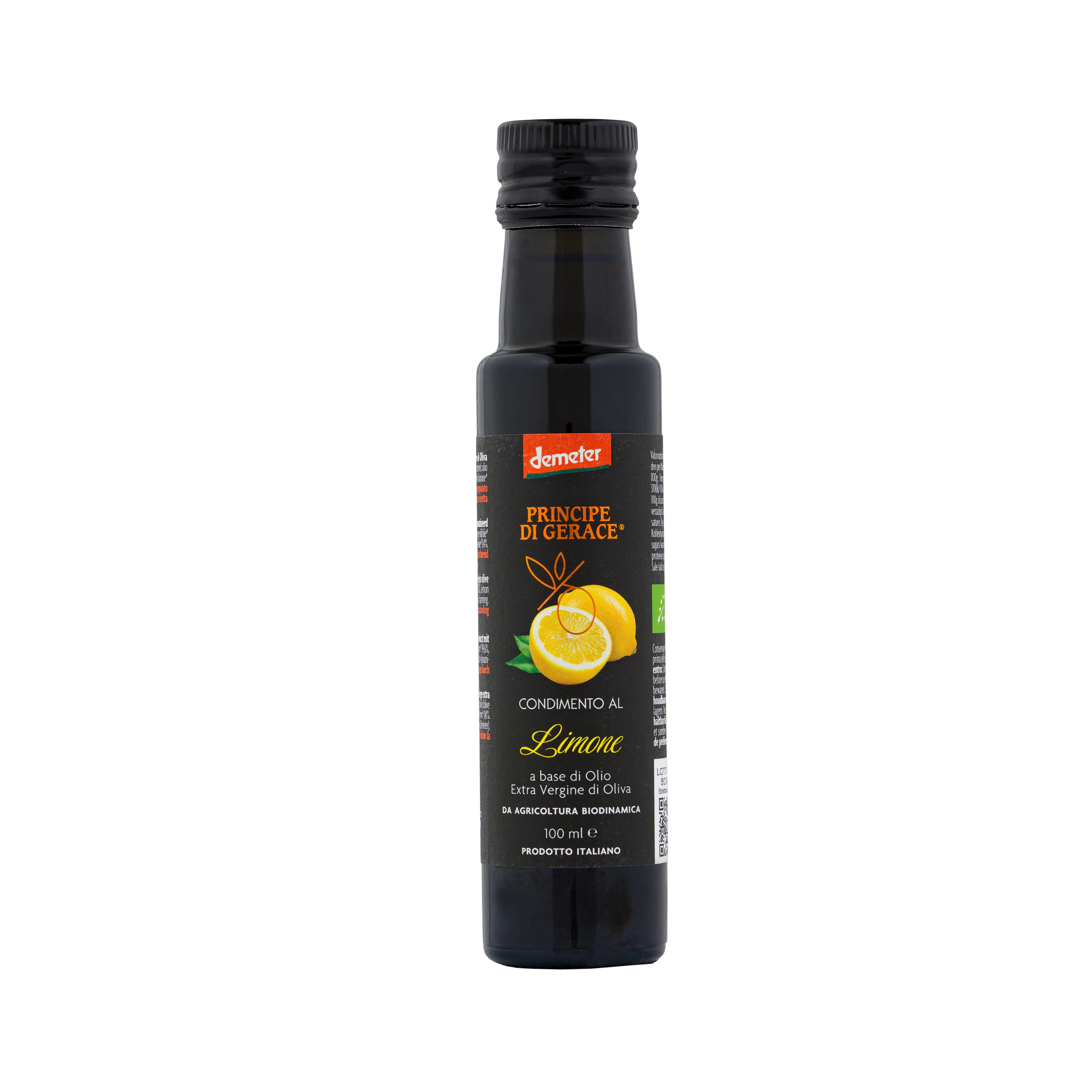 Principe di Gerace® Biodynamic Sicilian Lemon Infused Extra Virgin Olive Oil, Demeter Certified, 100% Product of Italy