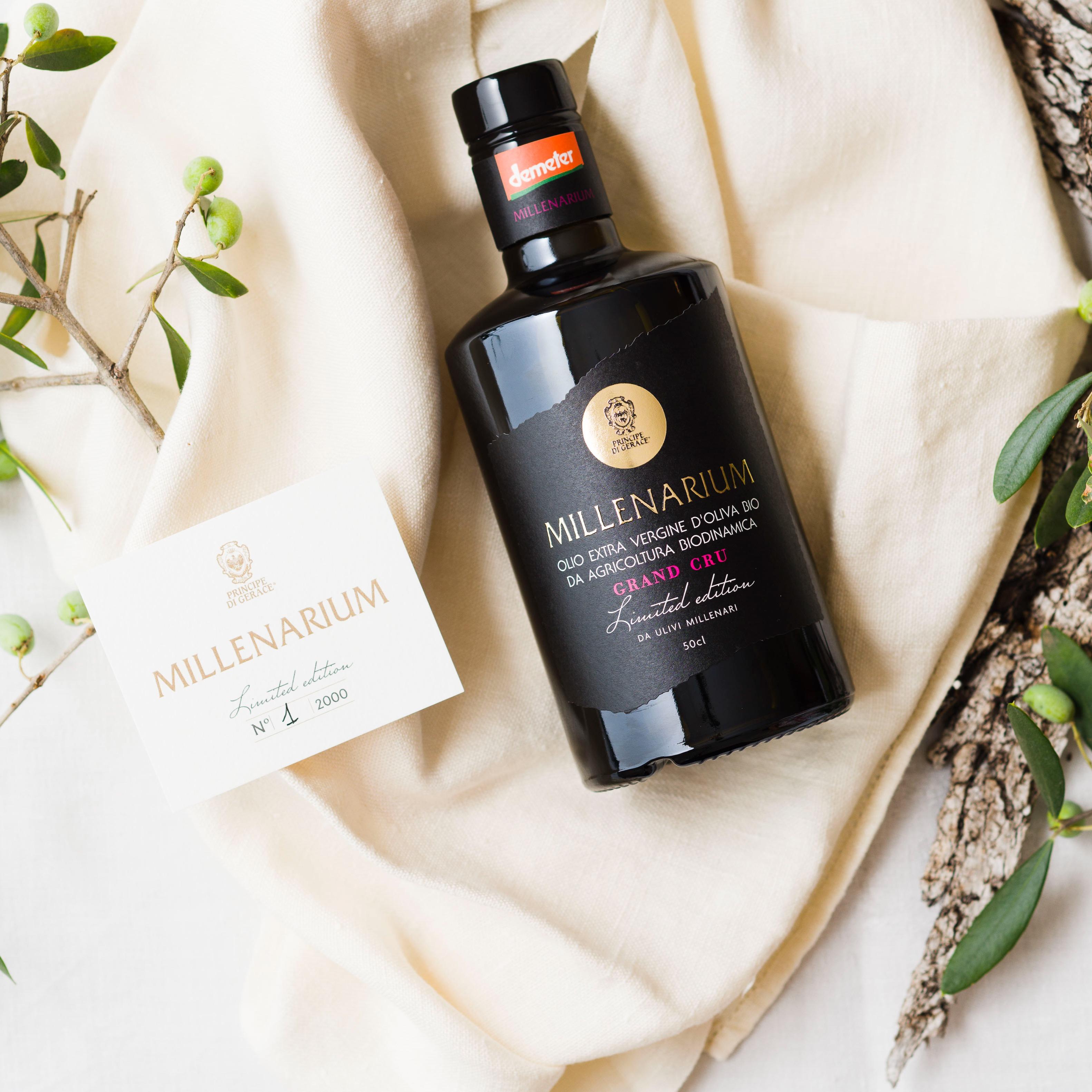 Mellenarium Principe di Gerace® Biodynamic Extra Virgin Olive Oil, Gran Cru, Limited Edition, Demeter-Certified, 100% Product of Italy