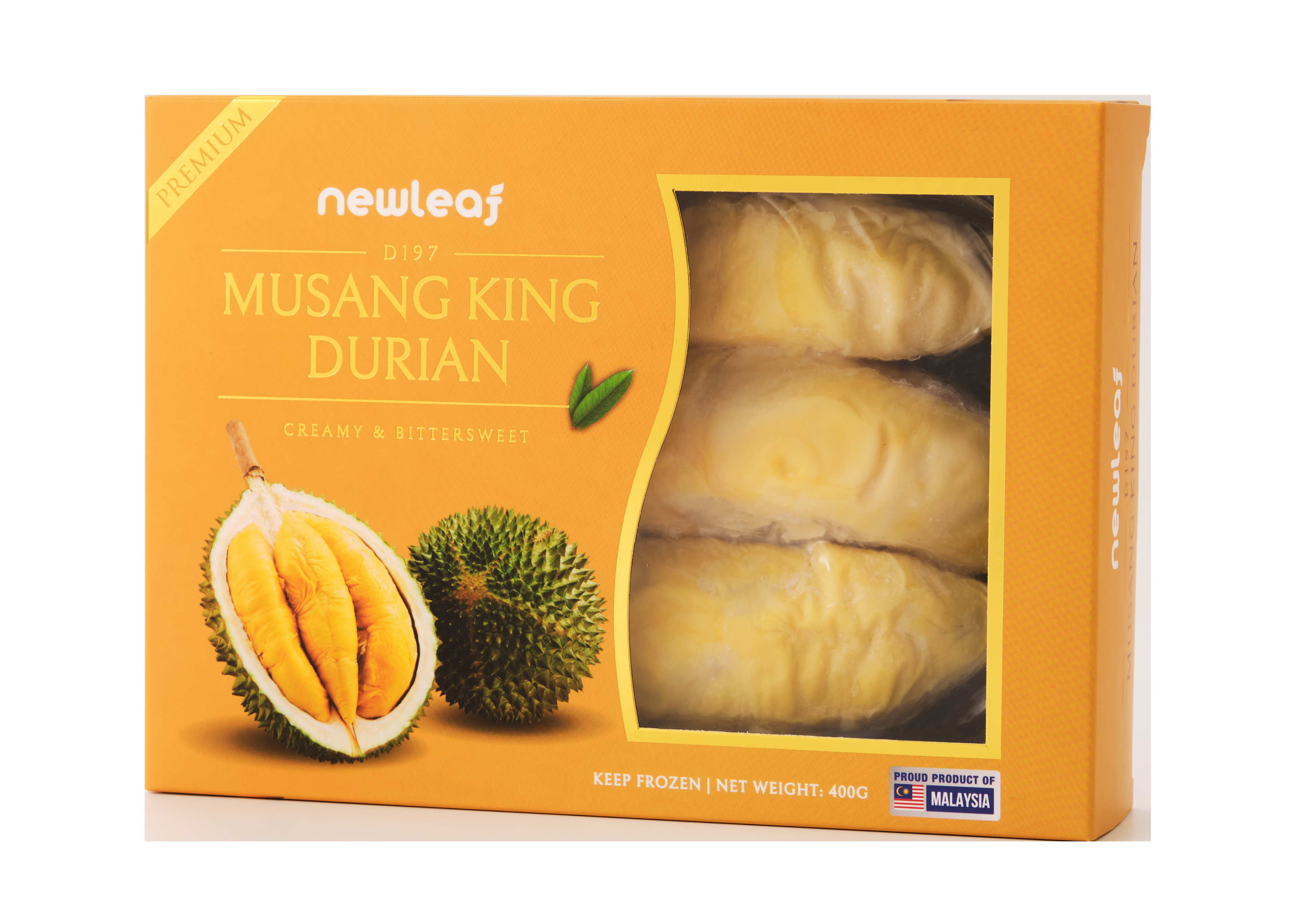 Frozen Musang King Durian Seed Pulp