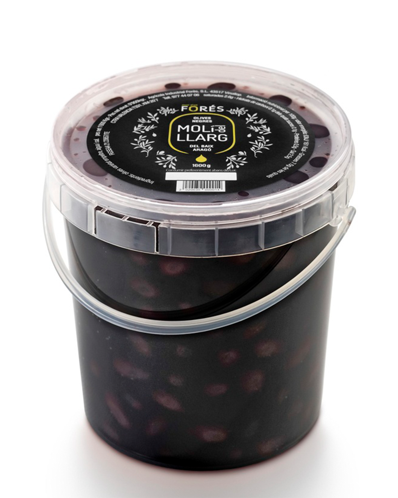 FORÉS Salted Black Olives 900g
