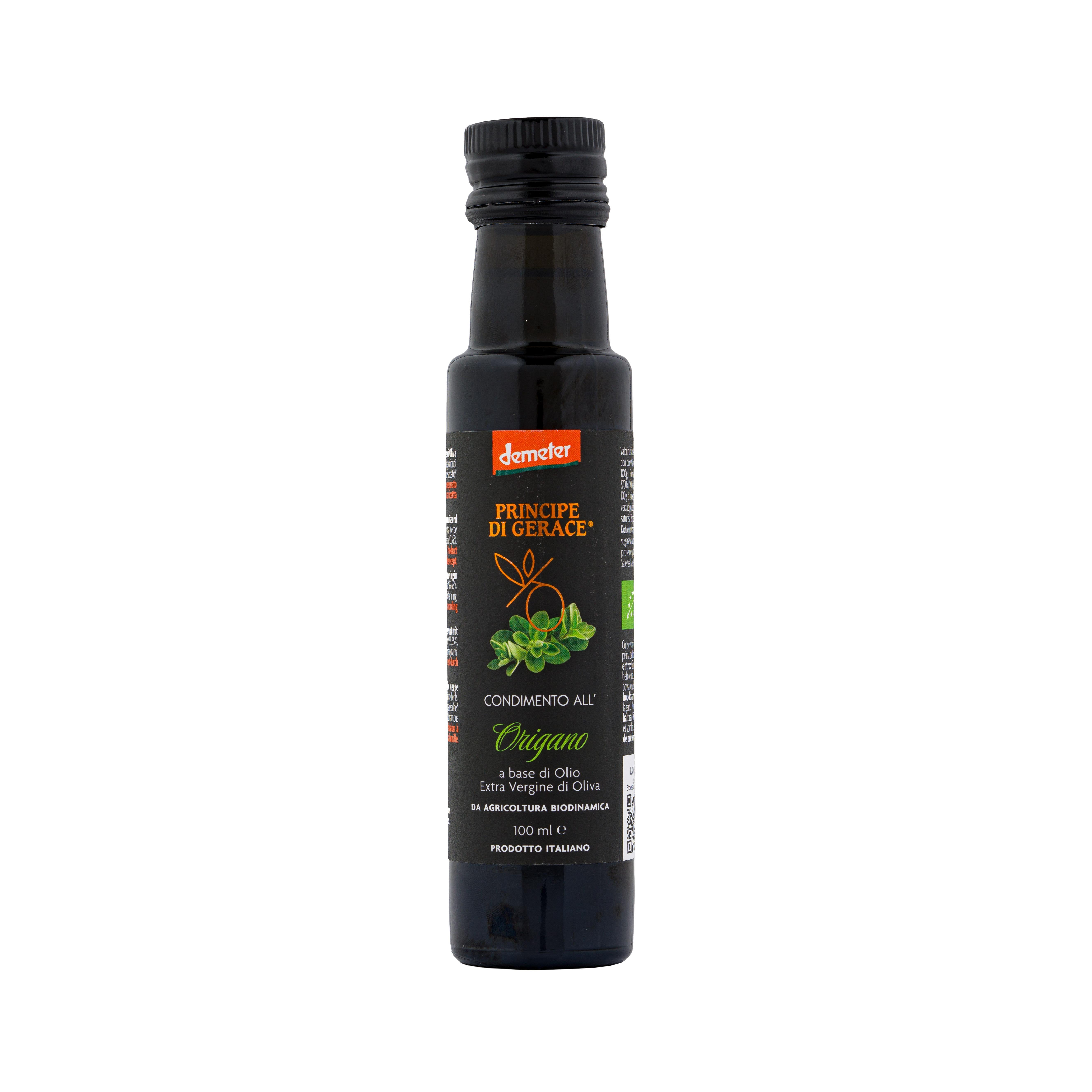 Principe di Gerace® Biodynamic Oregano Infused Extra Virgin Olive Oil, Demeter certified, 100% Product of Italy