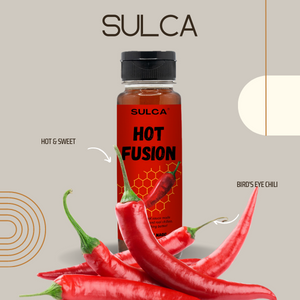 SULCA HOT HONEY Fusion - First in India | Wildflower Honey, Bird's Eye Chili & Apple Cider Vinegar- A healthy Fusion