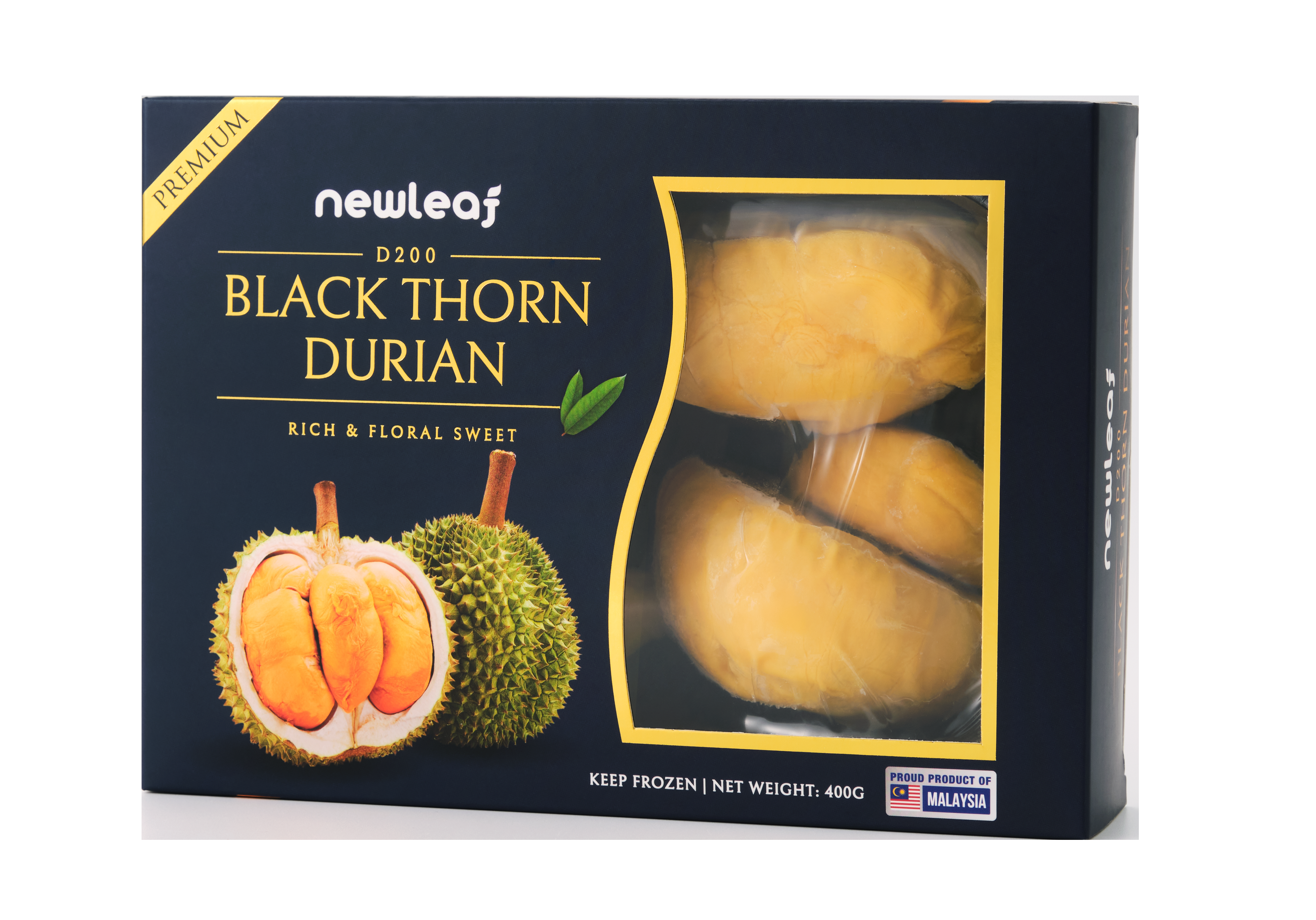 Frozen Musang King Durian Seed Pulp