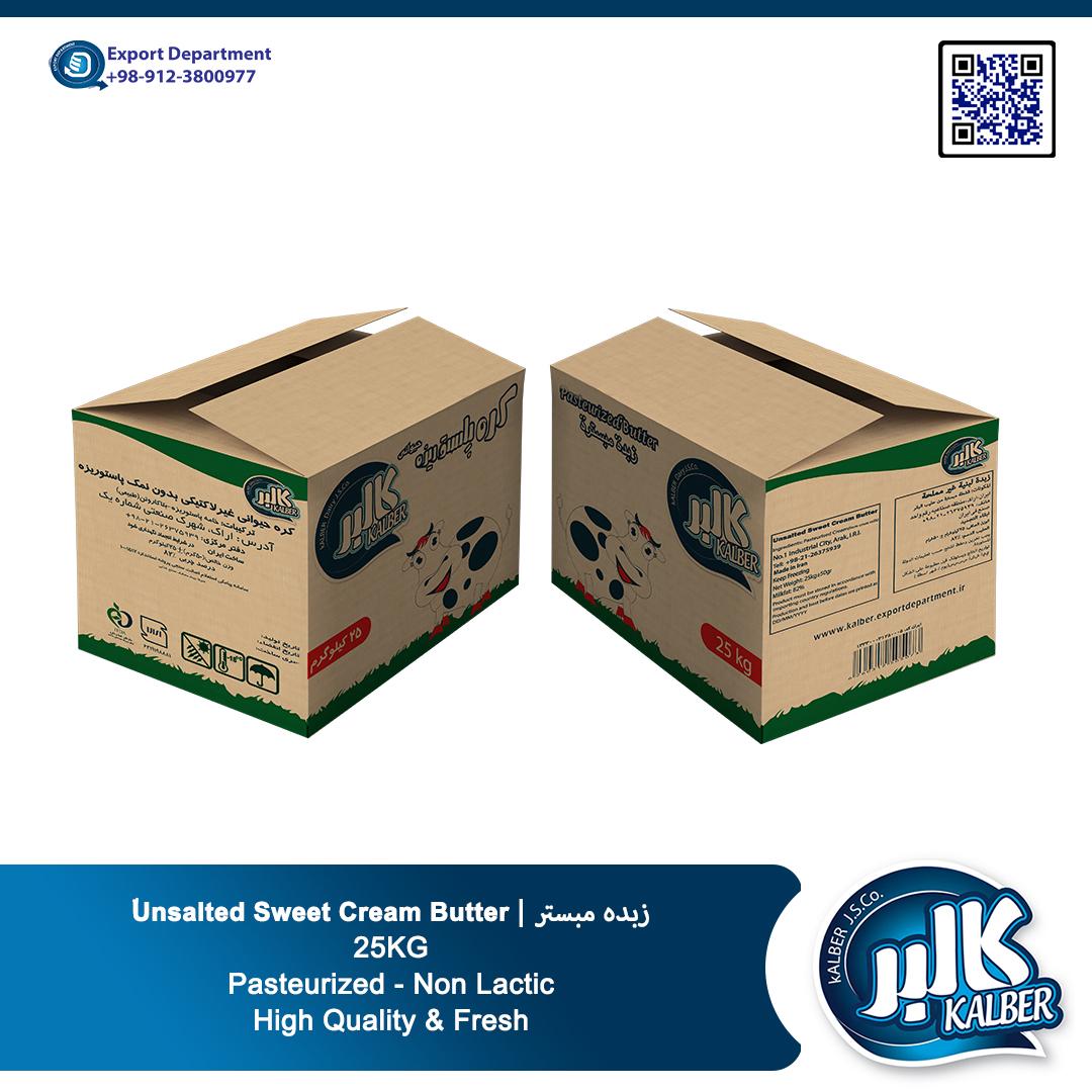 Kalber Unsalted Sweet Cream Butter 25KG from Iran