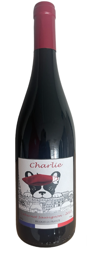 Vin de France Cabernet Sauvignon rouge 13% "CHARLIE"
