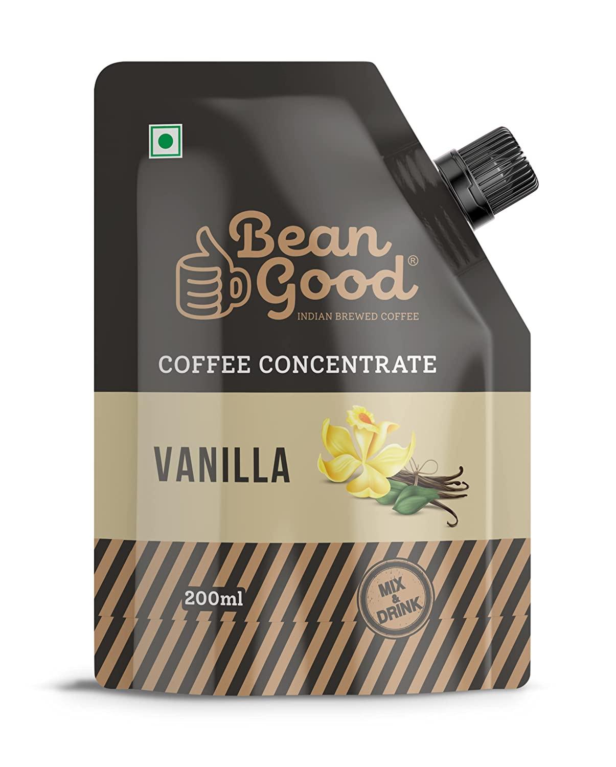 Bean Good Cold Coffee Concentrate - Serves 15 Cups – 200ml -100% Pure Coffee - Just Add Cold Milk / Sugar- Vanilla /Hazelnut/Irish Cream/Chocolate/Caramel/IFlavour