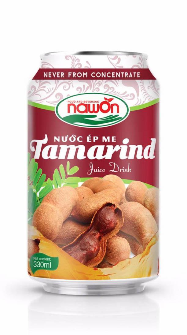 Tamarind juice 330 ml,FOB price 5.2usd/tray/24cans fruit juice in can from viet nam, fresh fruit juice